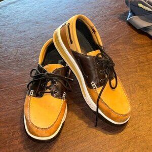Timberland Mens Two-Tone Leather Boat Shoes Size 10M